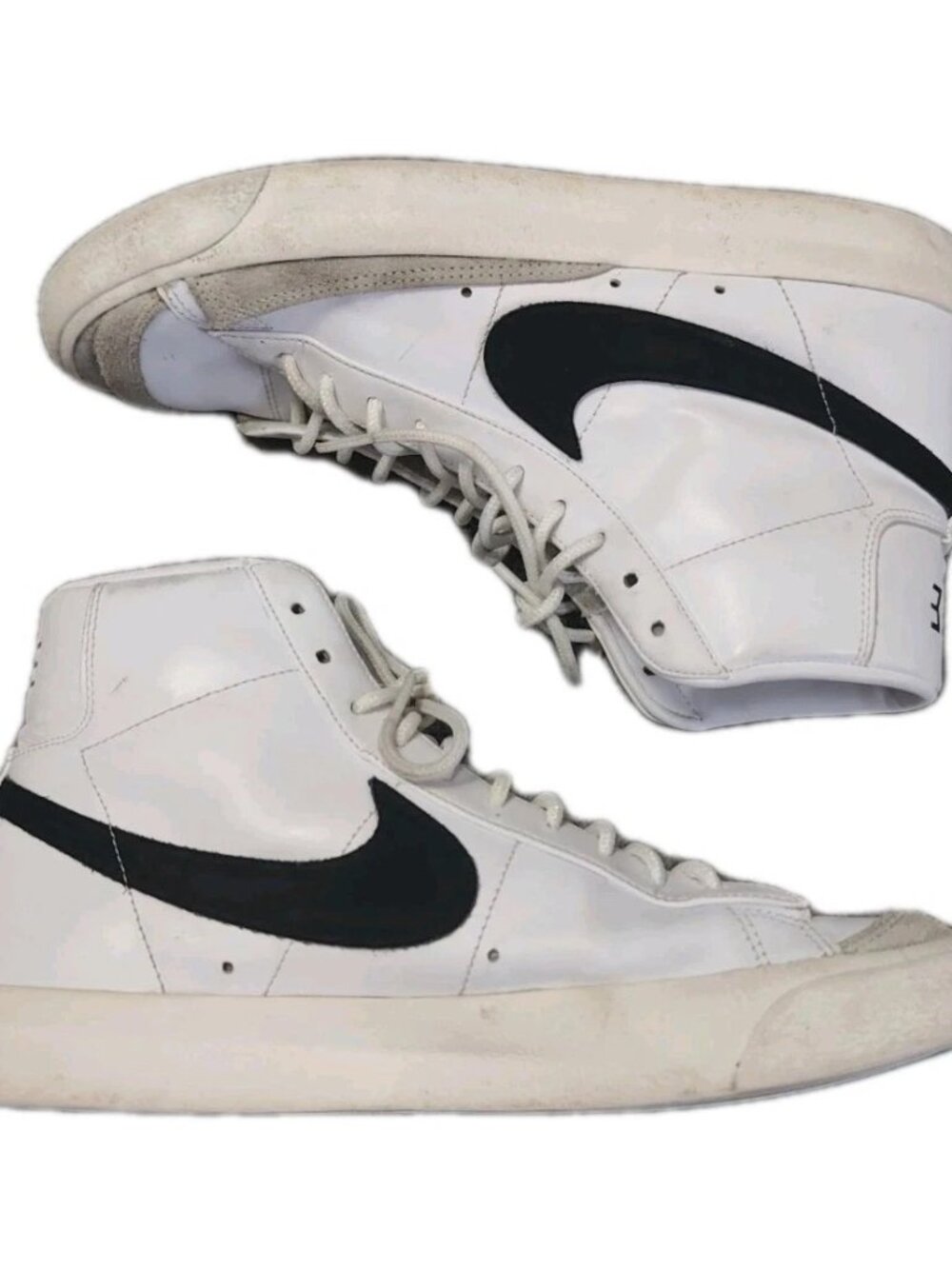 Nike Blazer Mid 77 Vintage White Black Sneakers Men's 9.5
